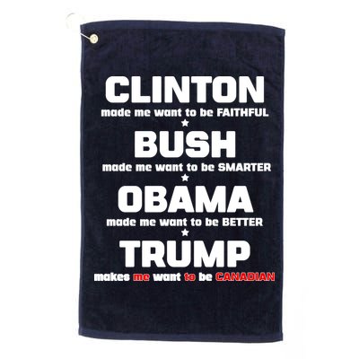 Anti Trump Makes Me Want To Be Canadian Golf Towel