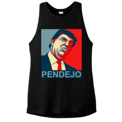 Anti Trump Pendejo Never Trump Not My President Ladies PosiCharge Tri-Blend Wicking Tank