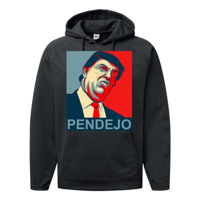 Anti Trump Pendejo Never Trump Not My President Performance Fleece Hoodie