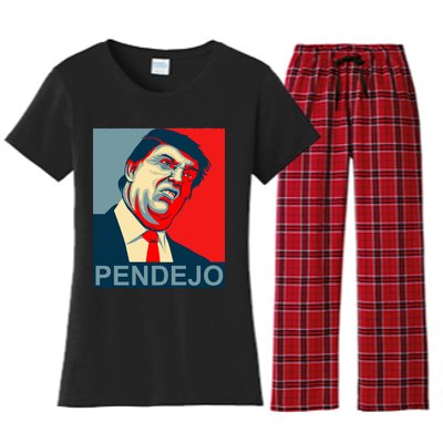 Anti Trump Pendejo Never Trump Not My President Women's Flannel Pajama Set