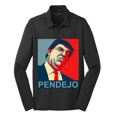 Anti Trump Pendejo Never Trump Not My President Silk Touch Performance Long Sleeve Polo