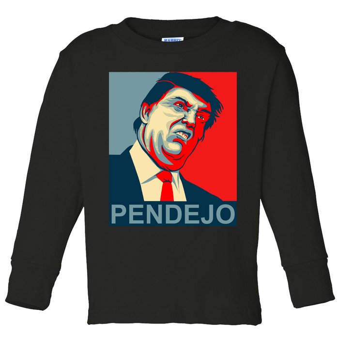 Anti Trump Pendejo Never Trump Not My President Toddler Long Sleeve Shirt