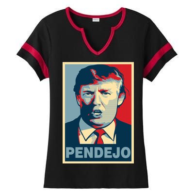 Anti Trump Pendejo Poster Not My President Ladies Halftime Notch Neck Tee