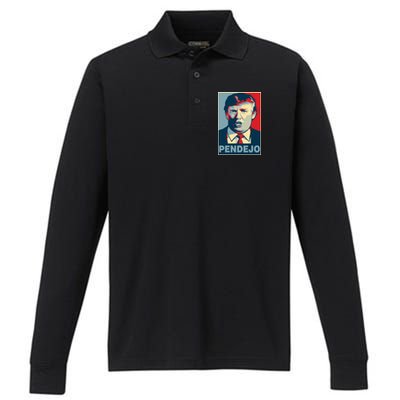 Anti Trump Pendejo Poster Not My President Performance Long Sleeve Polo