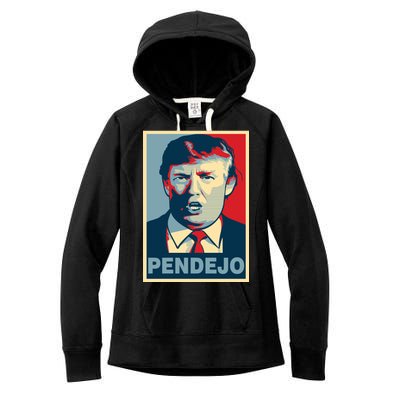 Anti Trump Pendejo Poster Not My President Women's Fleece Hoodie