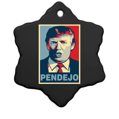 Anti Trump Pendejo Poster Not My President Ceramic Star Ornament