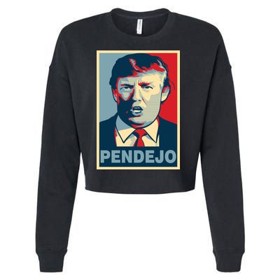Anti Trump Pendejo Poster Not My President Cropped Pullover Crew