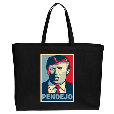 Anti Trump Pendejo Poster Not My President Cotton Canvas Jumbo Tote