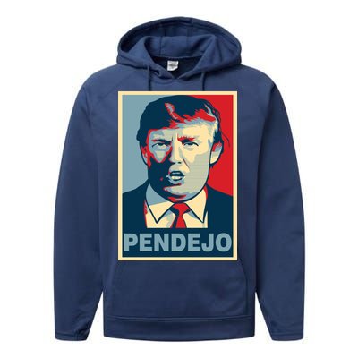 Anti Trump Pendejo Poster Not My President Performance Fleece Hoodie