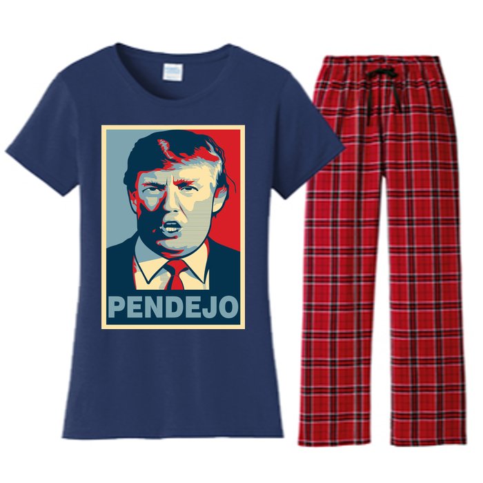 Anti Trump Pendejo Poster Not My President Women's Flannel Pajama Set