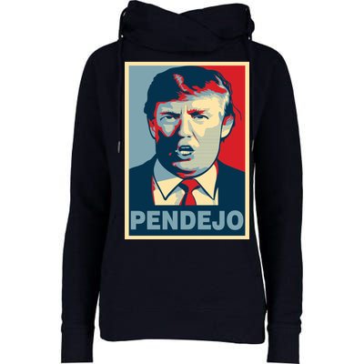 Anti Trump Pendejo Poster Not My President Womens Funnel Neck Pullover Hood