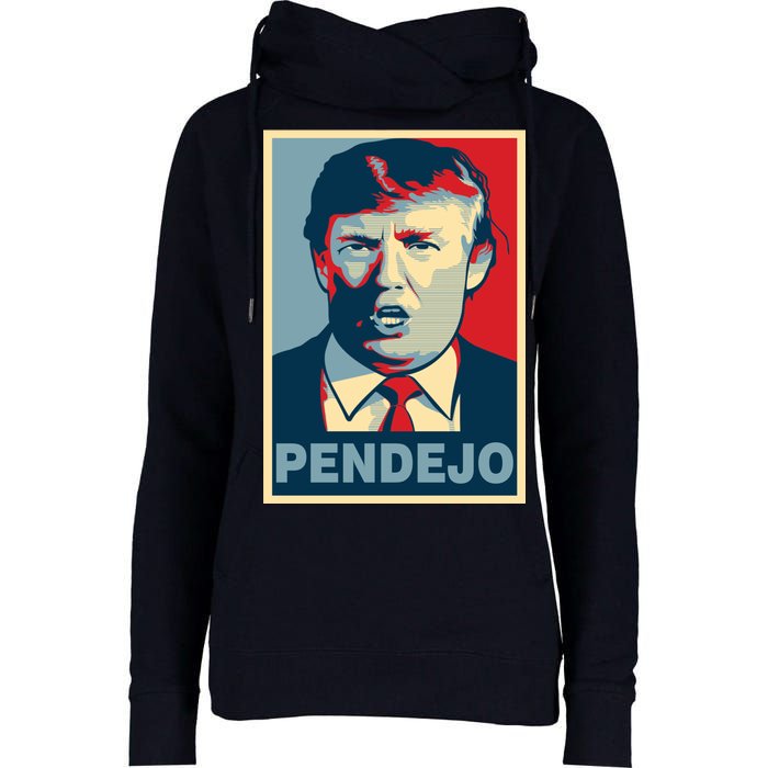 Anti Trump Pendejo Poster Not My President Womens Funnel Neck Pullover Hood