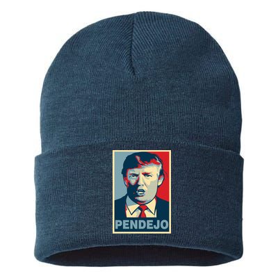 Anti Trump Pendejo Poster Not My President Sustainable Knit Beanie