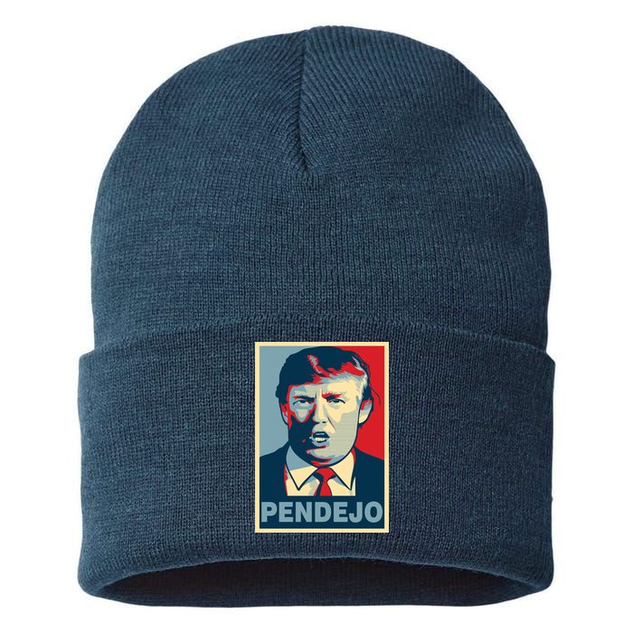 Anti Trump Pendejo Poster Not My President Sustainable Knit Beanie