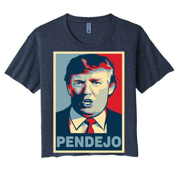 Anti Trump Pendejo Poster Not My President Women's Crop Top Tee