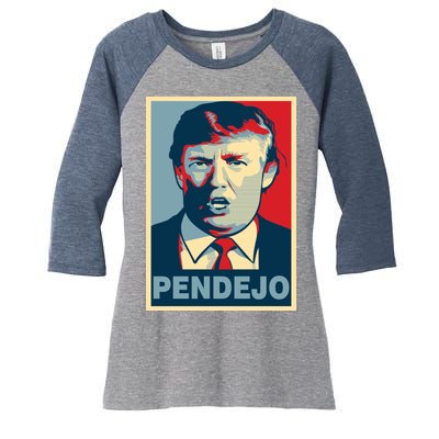 Anti Trump Pendejo Poster Not My President Women's Tri-Blend 3/4-Sleeve Raglan Shirt