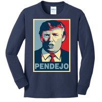 Anti Trump Pendejo Poster Not My President Kids Long Sleeve Shirt