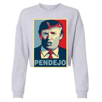 Anti Trump Pendejo Poster Not My President Cropped Pullover Crew