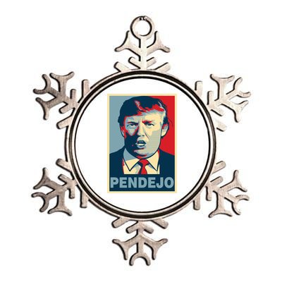 Anti Trump Pendejo Poster Not My President Metallic Star Ornament