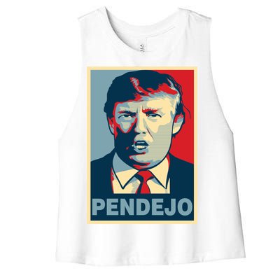 Anti Trump Pendejo Poster Not My President Women's Racerback Cropped Tank