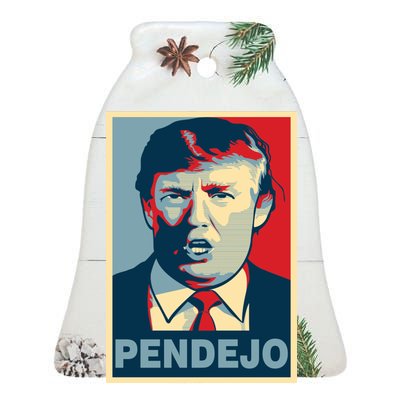 Anti Trump Pendejo Poster Not My President Ceramic Bell Ornament