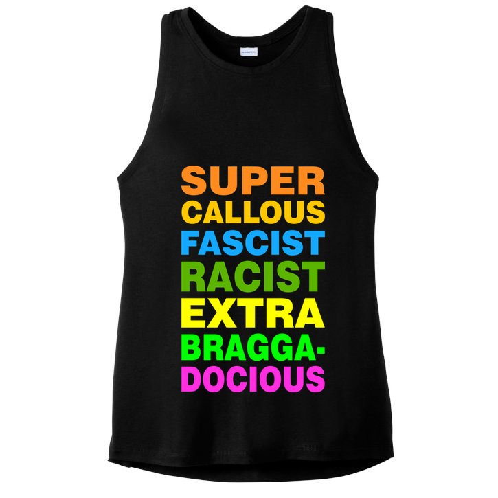 Anti Trump Racist Yes Love Equality No Homophobia Ladies PosiCharge Tri-Blend Wicking Tank