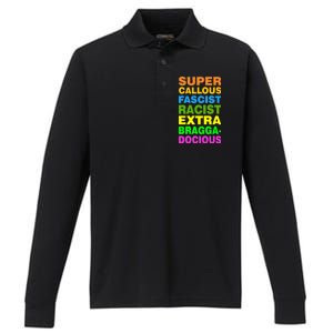 Anti Trump Racist Yes Love Equality No Homophobia Performance Long Sleeve Polo