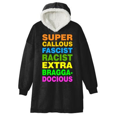 Anti Trump Racist Yes Love Equality No Homophobia Hooded Wearable Blanket
