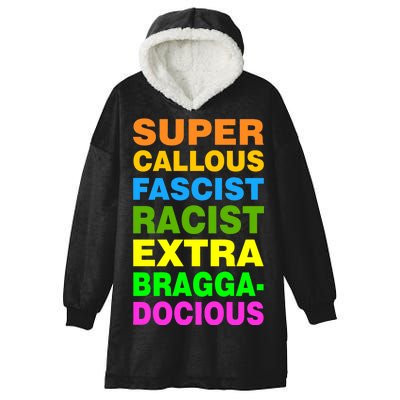 Anti Trump Racist Yes Love Equality No Homophobia Hooded Wearable Blanket