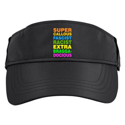 Anti Trump Racist Yes Love Equality No Homophobia Adult Drive Performance Visor