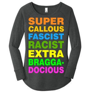 Anti Trump Racist Yes Love Equality No Homophobia Women's Perfect Tri Tunic Long Sleeve Shirt