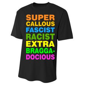 Anti Trump Racist Yes Love Equality No Homophobia Performance Sprint T-Shirt