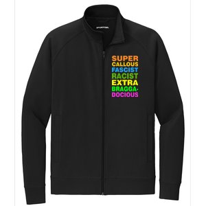 Anti Trump Racist Yes Love Equality No Homophobia Stretch Full-Zip Cadet Jacket