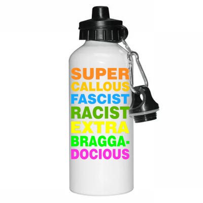 Anti Trump Racist Yes Love Equality No Homophobia Aluminum Water Bottle