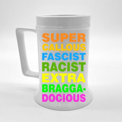 Anti Trump Racist Yes Love Equality No Homophobia Beer Stein