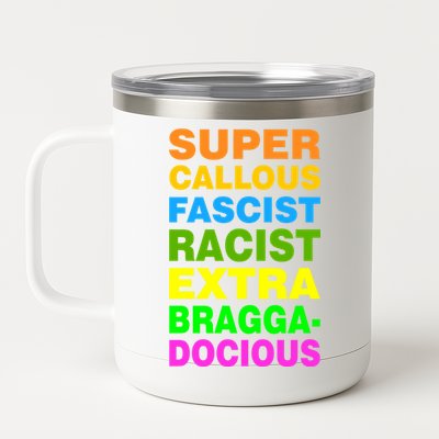 Anti Trump Racist Yes Love Equality No Homophobia 12 oz Stainless Steel Tumbler Cup