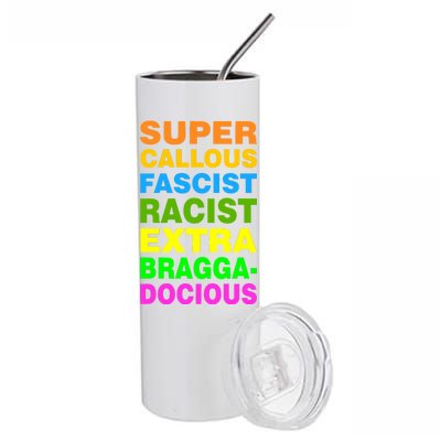 Anti Trump Racist Yes Love Equality No Homophobia Stainless Steel Tumbler