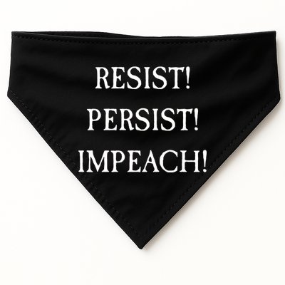 Anti Trump Resist Persist Impeach Impeachment USA-Made Doggie Bandana