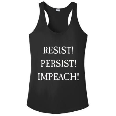 Anti Trump Resist Persist Impeach Impeachment Ladies PosiCharge Competitor Racerback Tank