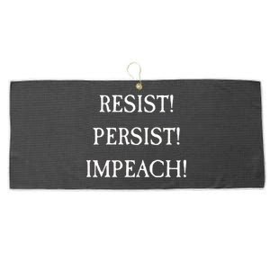 Anti Trump Resist Persist Impeach Impeachment Large Microfiber Waffle Golf Towel