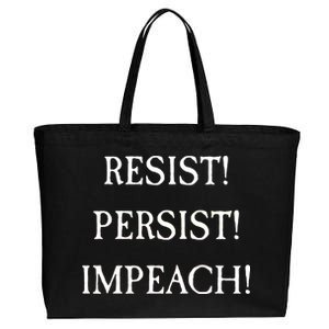 Anti Trump Resist Persist Impeach Impeachment Cotton Canvas Jumbo Tote