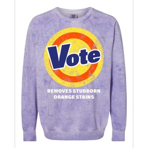 Anti-Trump Vote Removes Stubborn Orange Stains Funny Colorblast Crewneck Sweatshirt