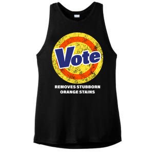 Anti-Trump Vote Removes Stubborn Orange Stains Funny Ladies PosiCharge Tri-Blend Wicking Tank