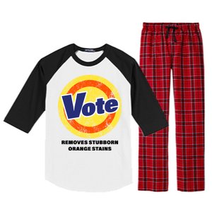 Anti-Trump Vote Removes Stubborn Orange Stains Funny Raglan Sleeve Pajama Set