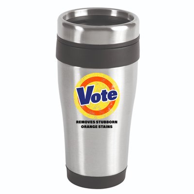 Anti-Trump Vote Removes Stubborn Orange Stains Funny 16oz Travel Tumbler