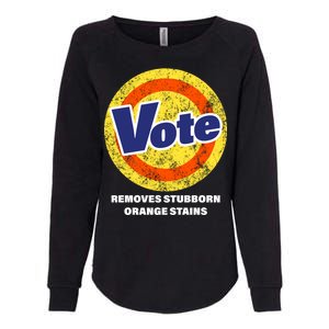 Anti-Trump Vote Removes Stubborn Orange Stains Funny Womens California Wash Sweatshirt