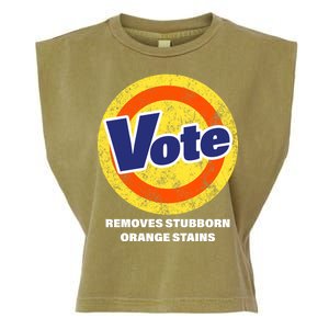 Anti-Trump Vote Removes Stubborn Orange Stains Funny Garment-Dyed Women's Muscle Tee