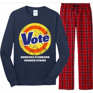 Anti-Trump Vote Removes Stubborn Orange Stains Funny Long Sleeve Pajama Set