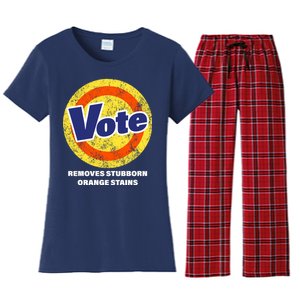 Anti-Trump Vote Removes Stubborn Orange Stains Funny Women's Flannel Pajama Set