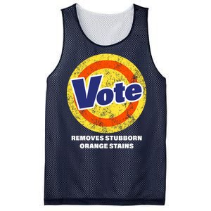 Anti-Trump Vote Removes Stubborn Orange Stains Funny Mesh Reversible Basketball Jersey Tank